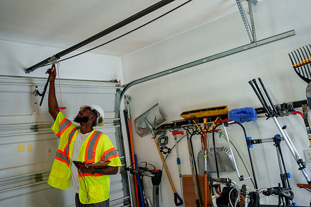 Professional Garage Door Panel Replacement technician working in Audubon County County, IA